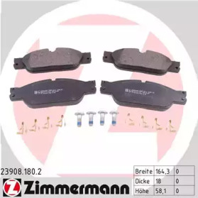 Тормозные колодки ZIMMERMANN для JAGUAR S-TYPE (X200) 2.5 V6