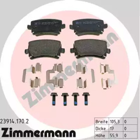 Тормозные колодки ZIMMERMANN для VW GOLF VI (5K1) 1.6