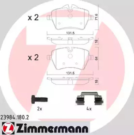 Дисковой тормозной механизм ZIMMERMANN для MINI MINI Кабриолет (R52) Cooper