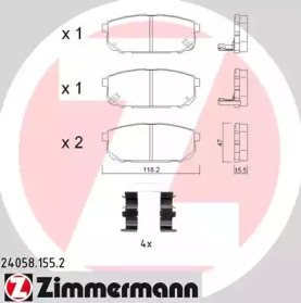 Дополнительные работы ZIMMERMANN для KIA SORENTO I (JC) 2.5 CRDi