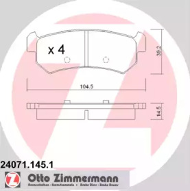 Тормозные колодки ZIMMERMANN для CHEVROLET NUBIRA седан 2.0 D
