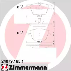 Запчасти для ТО ZIMMERMANN для JAGUAR XJ (X351) 2.0