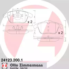 Дисковой тормозной механизм ZIMMERMANN для LAND ROVER RANGE ROVER EVOQUE Кабриолет (L538) 2.0 4x4