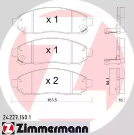 Дисковой тормозной механизм ZIMMERMANN для NISSAN LEAF (ZE0) Electric