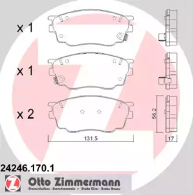 Дополнительные работы ZIMMERMANN для MAZDA 6 Hatchback (GG) 1.8