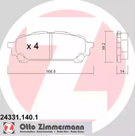 Дополнительные работы ZIMMERMANN для SUBARU IMPREZA седан (GD) 2.0 i AWD