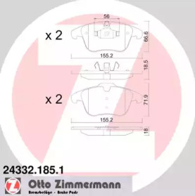 Дисковой тормозной механизм ZIMMERMANN для PEUGEOT 508 SW 1.6