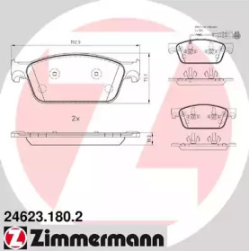 Дисковой тормозной механизм ZIMMERMANN для VW TRANSPORTER VI c бортовой платформой/ходовая часть (SFD, SFE 2.0 TDI