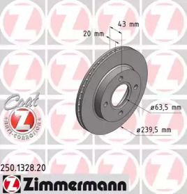Тормозной диск ZIMMERMANN для FORD FIESTA III (GFJ) 1.6
