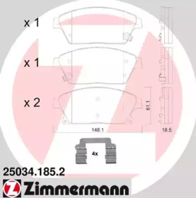 Дисковой тормозной механизм ZIMMERMANN для CHEVROLET CRUZE Station Wagon (J308) 1.4