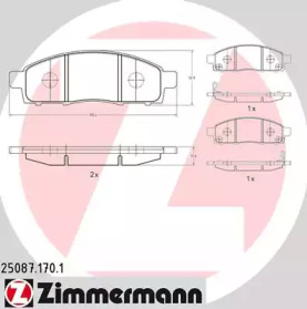 Тормозные колодки ZIMMERMANN для NISSAN NV200 / EVALIA автобус 1.5 dci (M20, M20M)