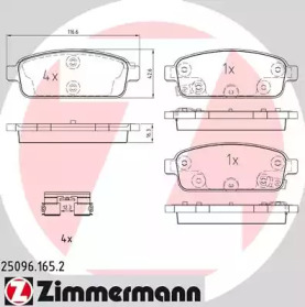 Дисковой тормозной механизм ZIMMERMANN для CHEVROLET CRUZE Station Wagon (J308) 1.4