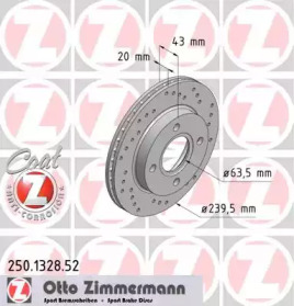 Тормозной диск ZIMMERMANN для FORD FIESTA III (GFJ) 1.6