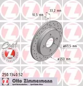 Тормозной диск ZIMMERMANN для FORD FOCUS седан (DFW) 1.8 16V