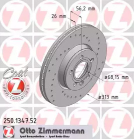 Дисковой тормозной механизм ZIMMERMANN для VW TRANSPORTER IV c бортовой платформой/ходовая часть (70XD) 2.5 TDI