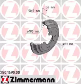 Тормозной барабан ZIMMERMANN для HONDA JAZZ II (GD_, GE3, GE2) 1.2 i-DSI (GD5, GE2)