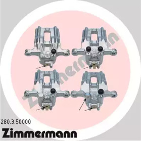 Суппорт диского колесного тормозного механизма ZIMMERMANN для HONDA LEGEND II купе (KA) 3.2 i 24V (KA8)
