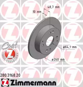 Дисковой тормозной механизм ZIMMERMANN для HONDA ACCORD IV (CB) 2.2 i 16V (CB7)