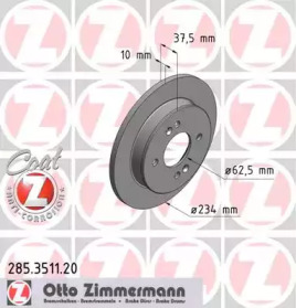 Тормозной диск ZIMMERMANN для KIA PICANTO (BA) 1.0