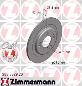 Дисковой тормозной механизм ZIMMERMANN для KIA CEE'D (JD) 1.4 MPI