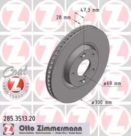 Дисковой тормозной механизм ZIMMERMANN для KIA CEE'D (JD) 1.4 MPI
