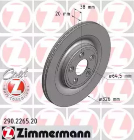 Тормозной диск ZIMMERMANN для JAGUAR S-TYPE (X200) 2.7 D