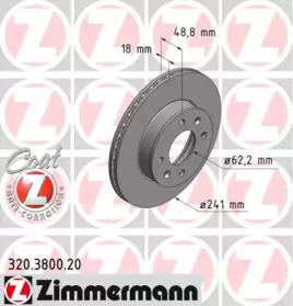 Тормозной диск ZIMMERMANN для KIA PICANTO (BA) 1.0
