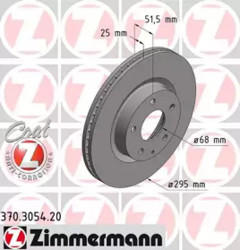 Тормозной диск ZIMMERMANN для MAZDA 3 (BM) 2.2 D
