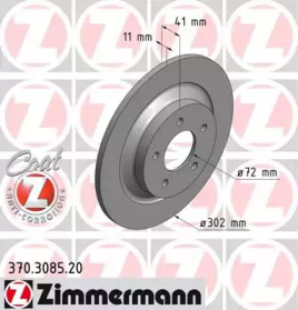 Тормозной диск ZIMMERMANN для MAZDA 5 (CR19) 2.0 CD