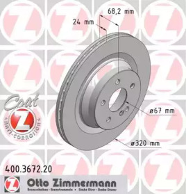 Тормозной диск ZIMMERMANN для MERCEDES-BENZ CLS (C218) CLS 500 (218.373)