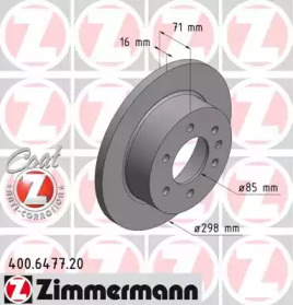 Тормозной диск ZIMMERMANN для VW CRAFTER 30-50 c бортовой платформой/ходовая часть (2F_) 2.0 TDI