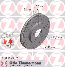 Дисковой тормозной механизм ZIMMERMANN для CHEVROLET TRANS SPORT 3.4 V6