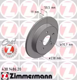 Тормозной диск ZIMMERMANN для CHEVROLET ALERO 3.4 V6