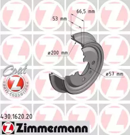 Тормозной барабан ZIMMERMANN для CHEVROLET LANOS седан 1.6 16V