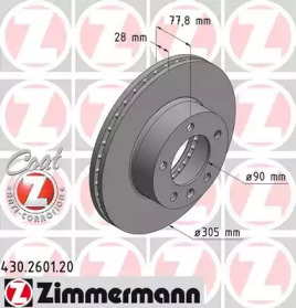 Тормозной диск ZIMMERMANN для NISSAN INTERSTAR Фургон (X70) dCi 140