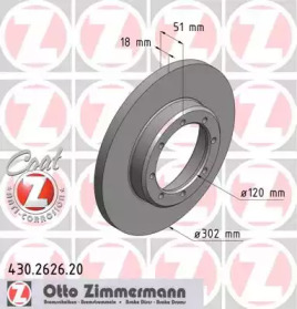 Дисковой тормозной механизм ZIMMERMANN для NISSAN NV400 c бортовой платформой/ходовая часть dCi 140