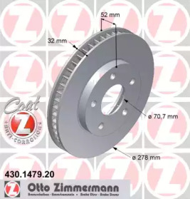 Дисковой тормозной механизм ZIMMERMANN для CHEVROLET TRANS SPORT 3.4 V6