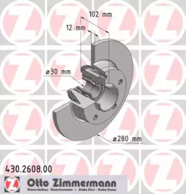 Тормозной диск ZIMMERMANN для NISSAN PRIMASTAR Фургон (X83) 2.0