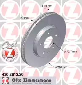 Тормозной диск ZIMMERMANN для CHEVROLET CAPTIVA (C100, C140) 2.2 D