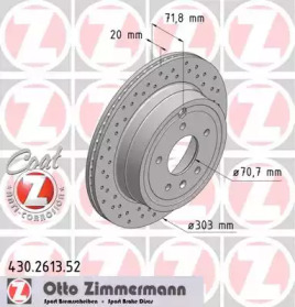 Тормозной диск ZIMMERMANN для CHEVROLET CAPTIVA (C100, C140) 2.2 D