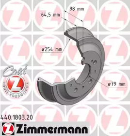 Тормозной барабан ZIMMERMANN для FIAT DUCATO c бортовой платформой/ходовая часть (230_) 2.5 TDI