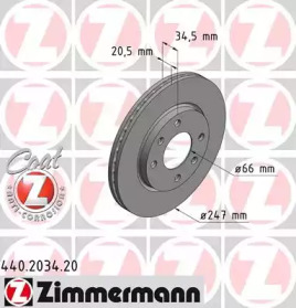 Тормозной диск ZIMMERMANN для PEUGEOT 205 I (741A/C) 1.9 GTI