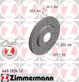 Тормозной диск ZIMMERMANN для PEUGEOT 205 I (741A/C) 1.9 GTI