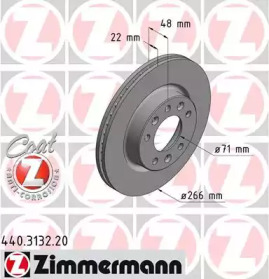 Тормозной диск ZIMMERMANN для PEUGEOT 308 SW II 1.6 THP 163