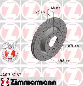 Тормозной диск ZIMMERMANN для PEUGEOT 308 SW II 1.6 THP 163