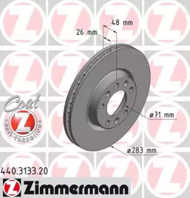 Тормозной диск ZIMMERMANN для PEUGEOT 308 SW II 1.6 THP 163