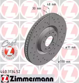 Тормозной диск ZIMMERMANN для PEUGEOT 308 SW II 1.6 THP 163