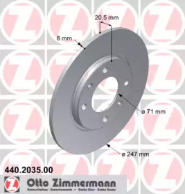 Тормозной диск ZIMMERMANN для PEUGEOT 205 I (741A/C) 1.9 GTI