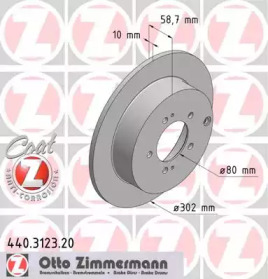 Дисковой тормозной механизм ZIMMERMANN для PEUGEOT 4007 (GP_) 2.2 HDi