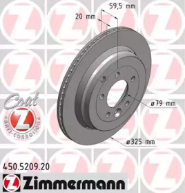 Тормозной диск ZIMMERMANN для LAND ROVER DISCOVERY III (L319) 4.4 4x4